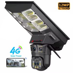 Dual Lens Solar Light with Camera 4G SIM/WIFI